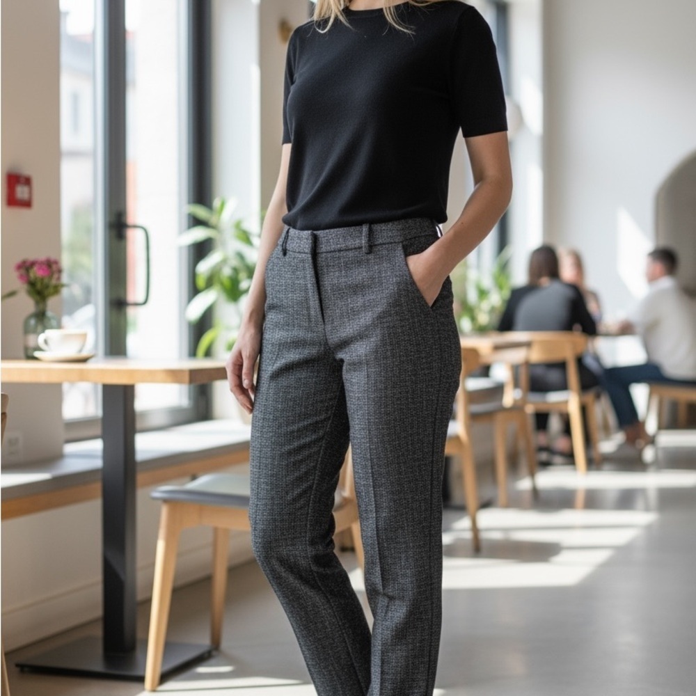 Express Black and Gray Women's Trousers